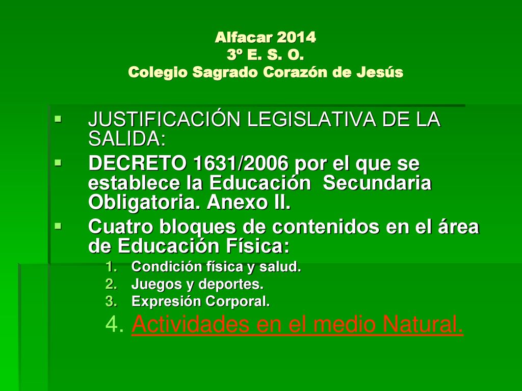 Alfacar º E. S. O. Colegio Sagrado Corazón de Jesús