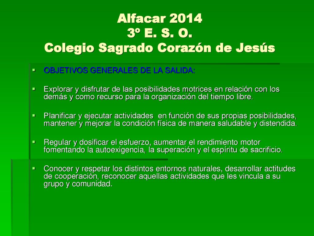 Alfacar º E. S. O. Colegio Sagrado Corazón de Jesús