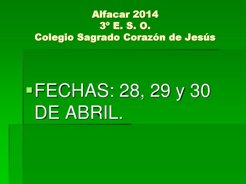 Alfacar º E. S. O. Colegio Sagrado Corazón de Jesús