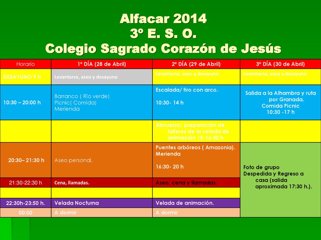 Alfacar º E. S. O. Colegio Sagrado Corazón de Jesús