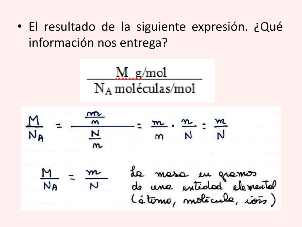 El resultado de la siguiente expresión. ¿Qué información nos entrega