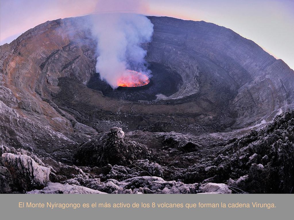 El Monte Nyiragongo es el más activo de los 8 volcanes que forman la cadena Virunga.