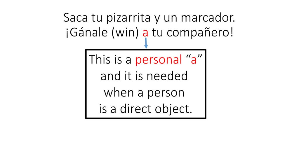 Saca tu pizarrita y un marcador. ¡Gánale (win) a tu compañero!