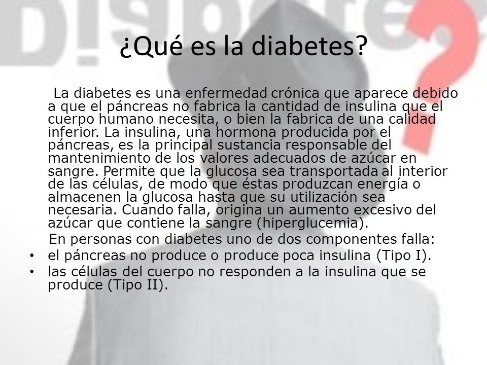 ¿Qué es la diabetes
