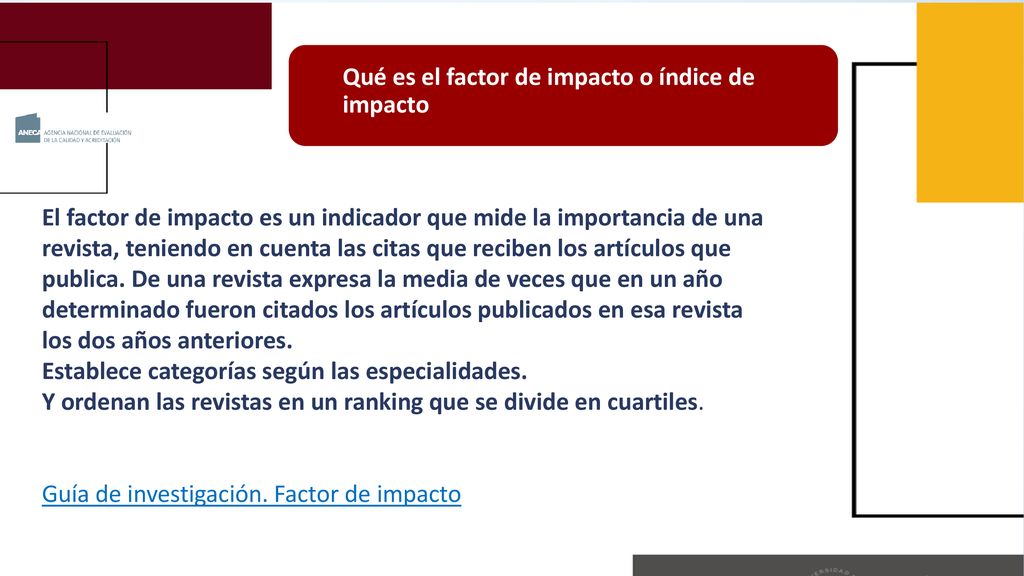 Qué es el factor de impacto o índice de impacto
