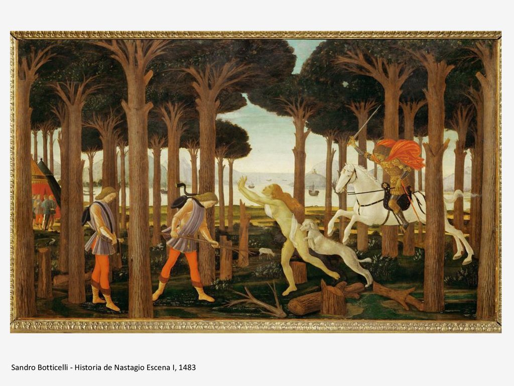 Sandro Botticelli - Historia de Nastagio Escena I, 1483