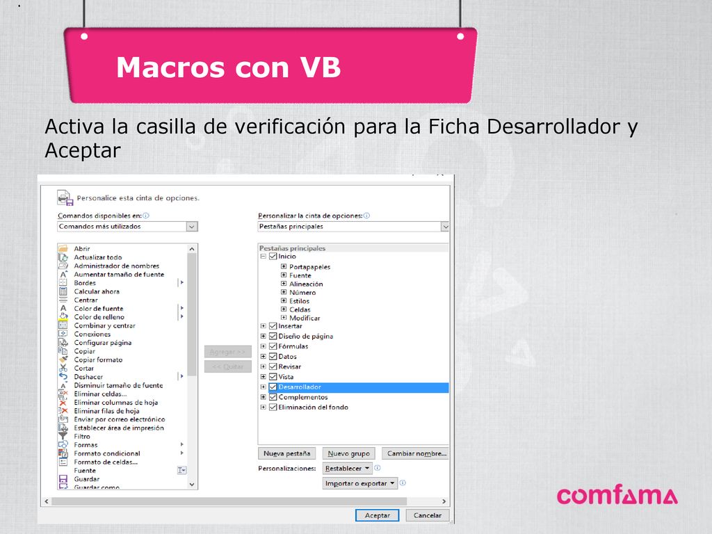 . Macros con VB. La suma de las frecuencias absolutas es igual al número total de datos, que se representa por N.
