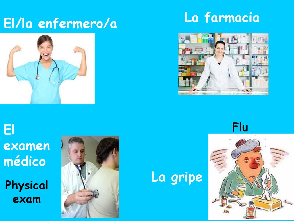 La farmacia El/la enfermero/a El examen médico La gripe Flu Physical