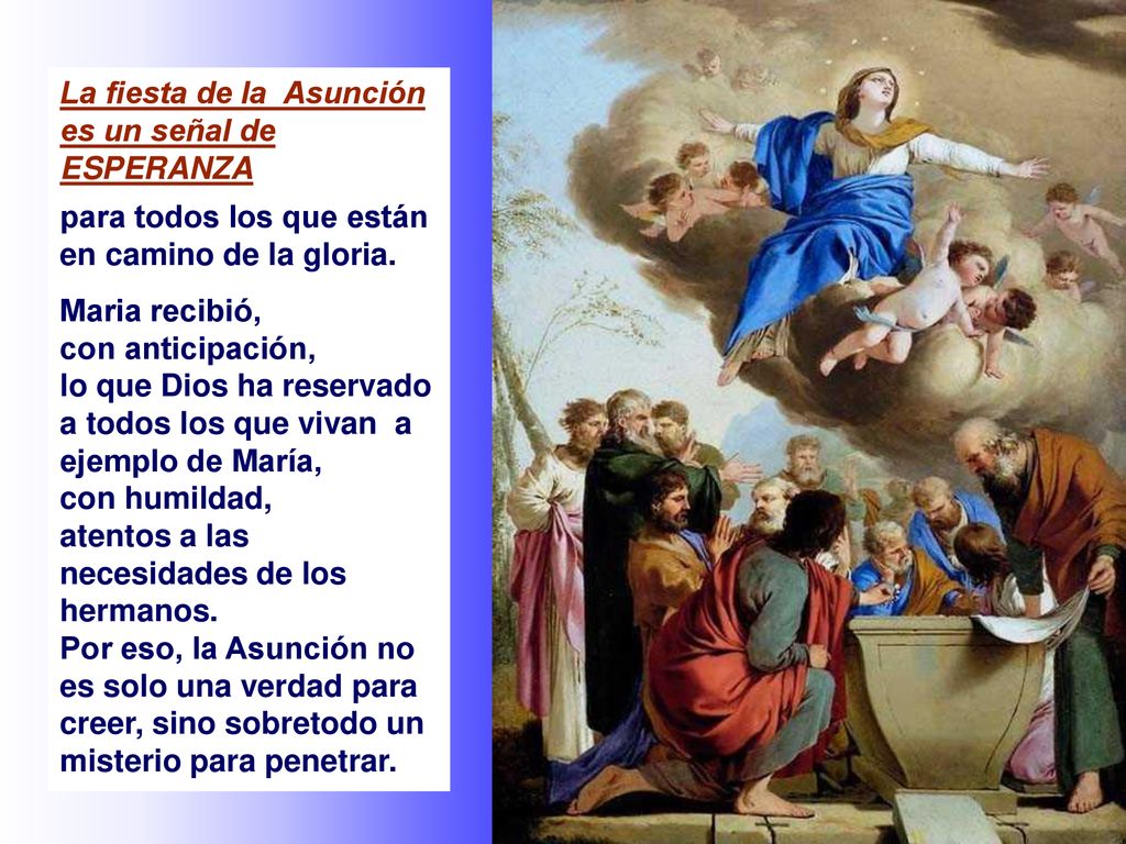 La fiesta de la Asunción es un señal de ESPERANZA
