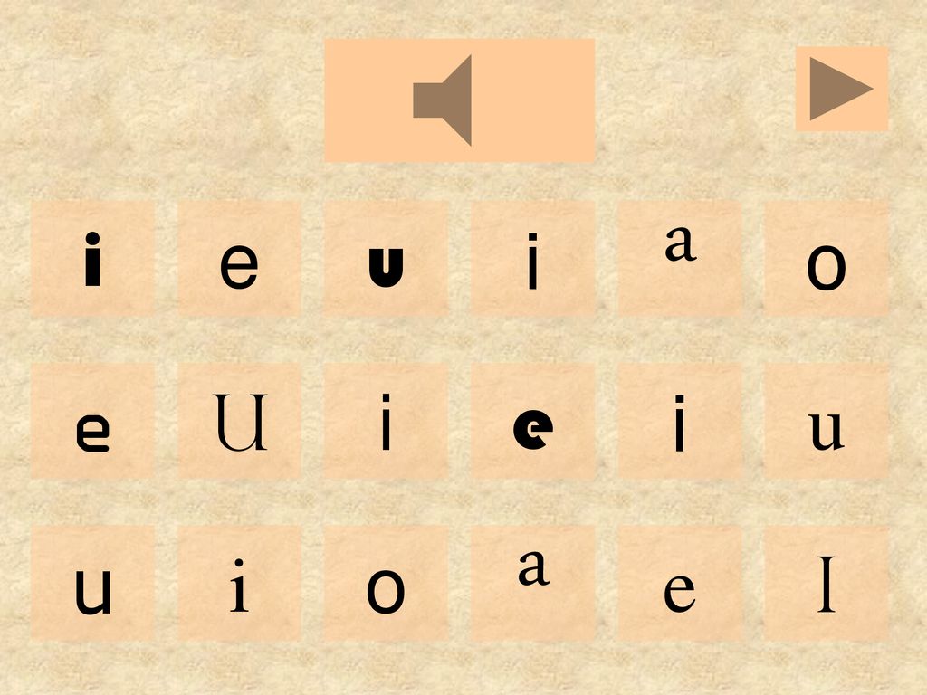 i e u i a o e u i e i u u i o a e i
