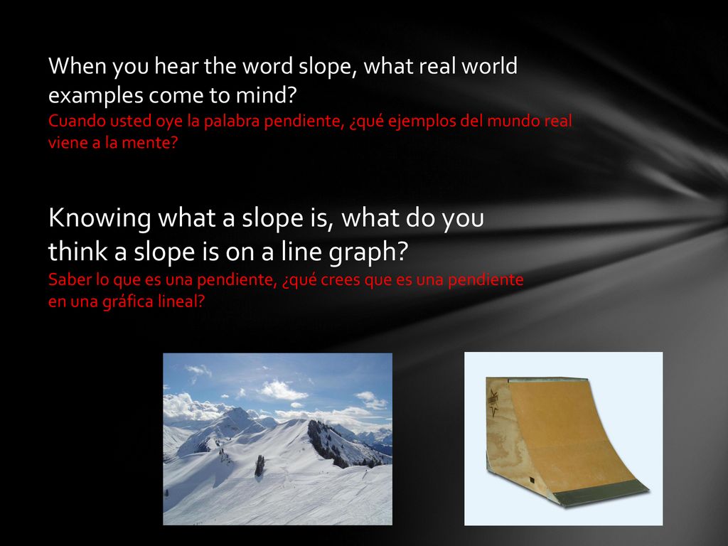 Knowing what a slope is, what do you think a slope is on a line graph