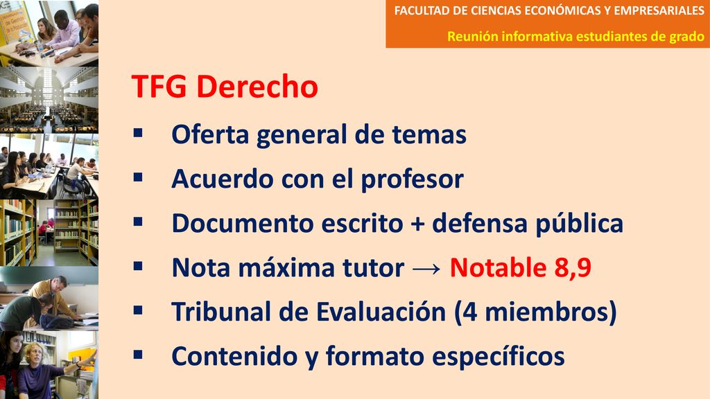 TFG Derecho Oferta general de temas Acuerdo con el profesor
