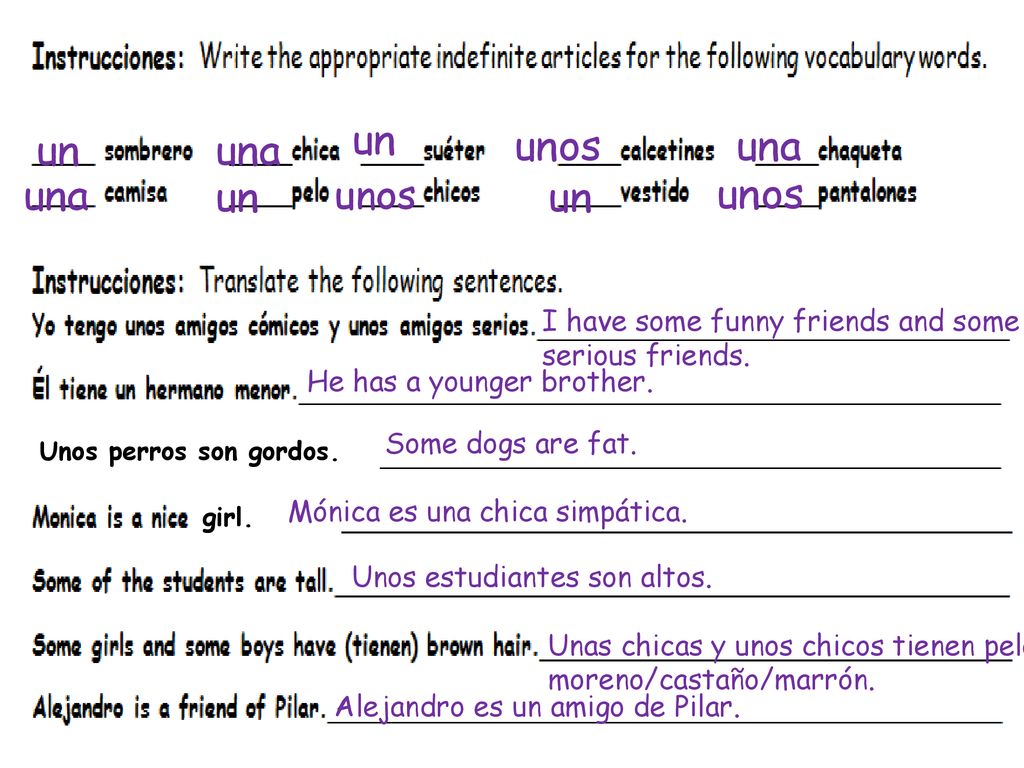 un un una unos una una un un unos unos