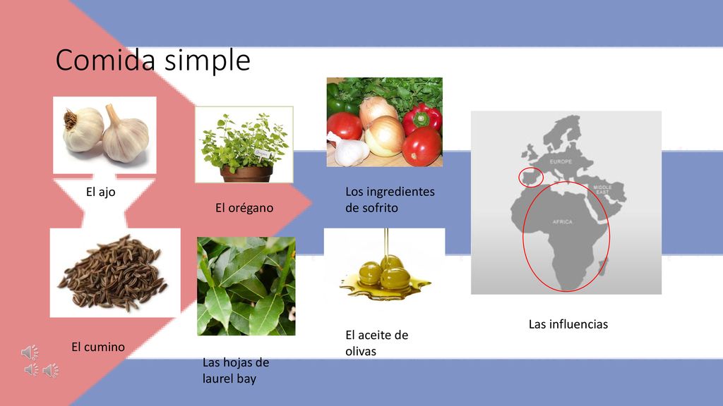Comida simple El ajo Los ingredientes de sofrito El orégano