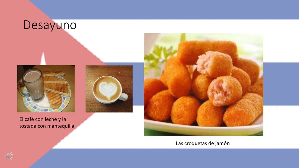Desayuno El café con leche y la tostada con mantequilla