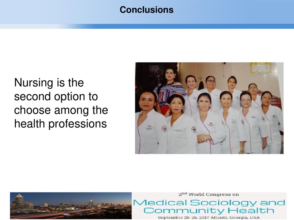 Nursing is the second option to choose among the health professions