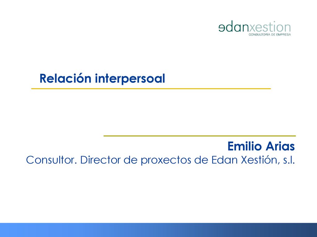 Emilio Arias Consultor. Director de proxectos de Edan Xestión, s.l.