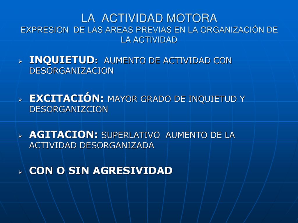 LA ACTIVIDAD MOTORA EXPRESION DE LAS AREAS PREVIAS EN LA ORGANIZACIÓN DE LA ACTIVIDAD