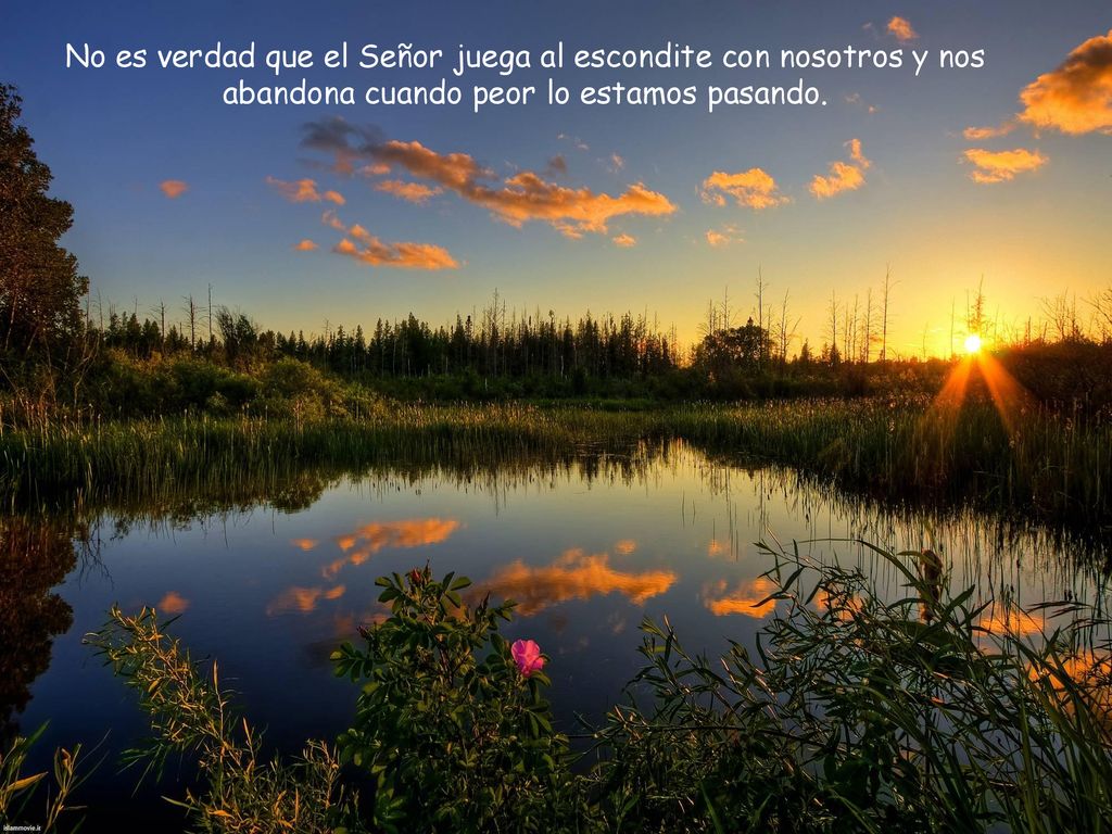 No es verdad que el Señor juega al escondite con nosotros y nos abandona cuando peor lo estamos pasando.