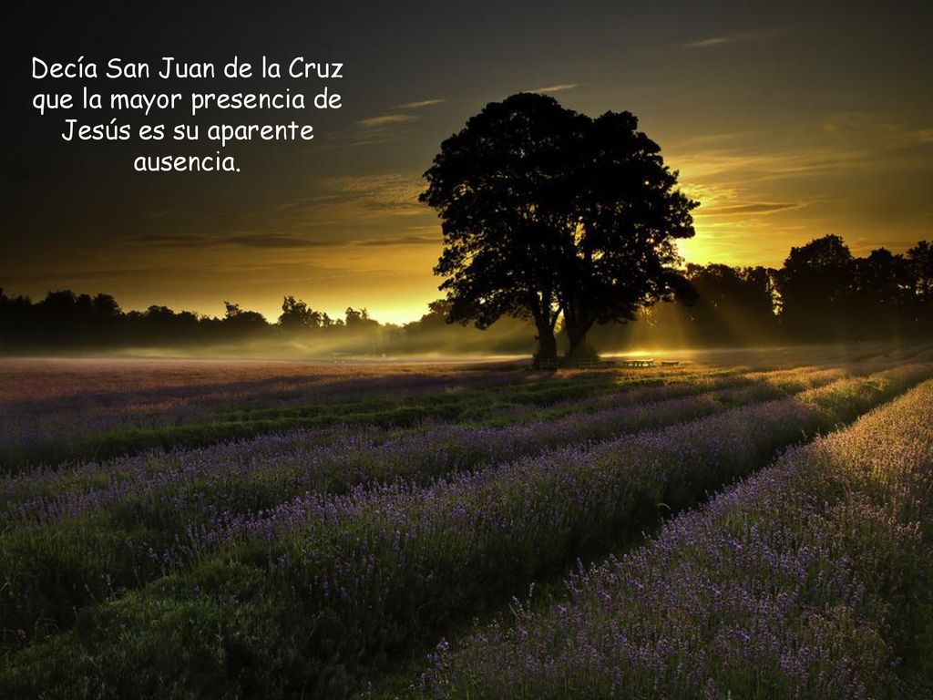 Decía San Juan de la Cruz que la mayor presencia de Jesús es su aparente ausencia.