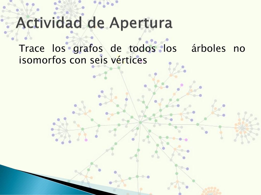 Actividad de Apertura Trace los grafos de todos los árboles no isomorfos con seis vértices