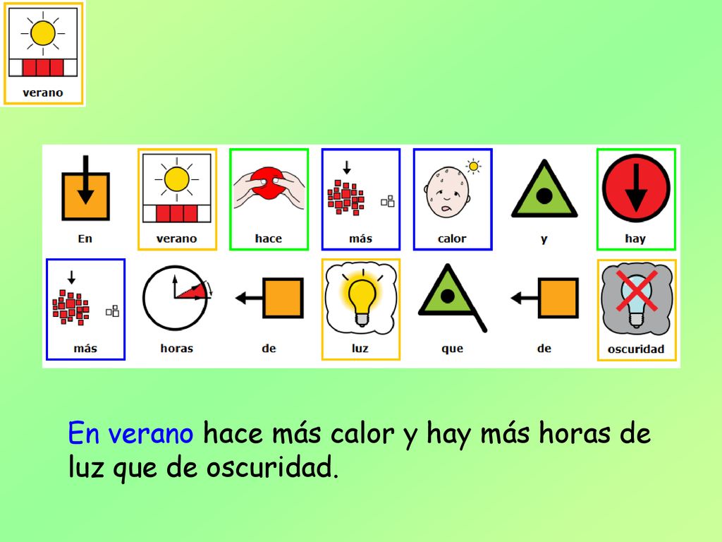 En verano hace más calor y hay más horas de luz que de oscuridad.