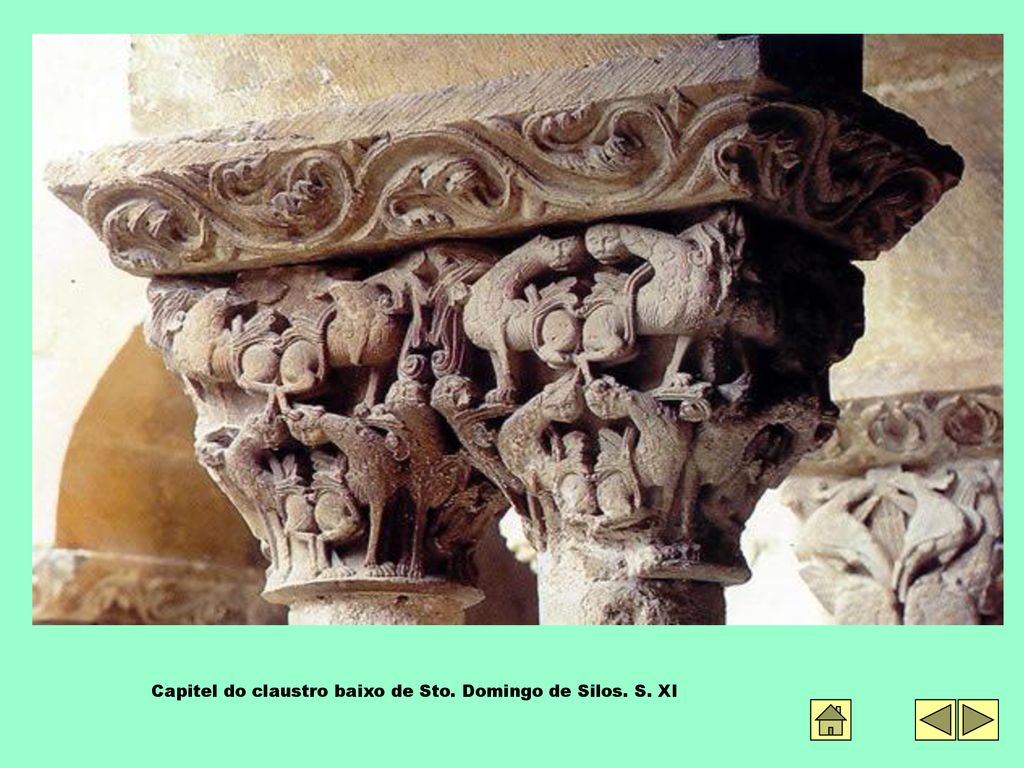 Capitel do claustro baixo de Sto. Domingo de Silos. S. XI