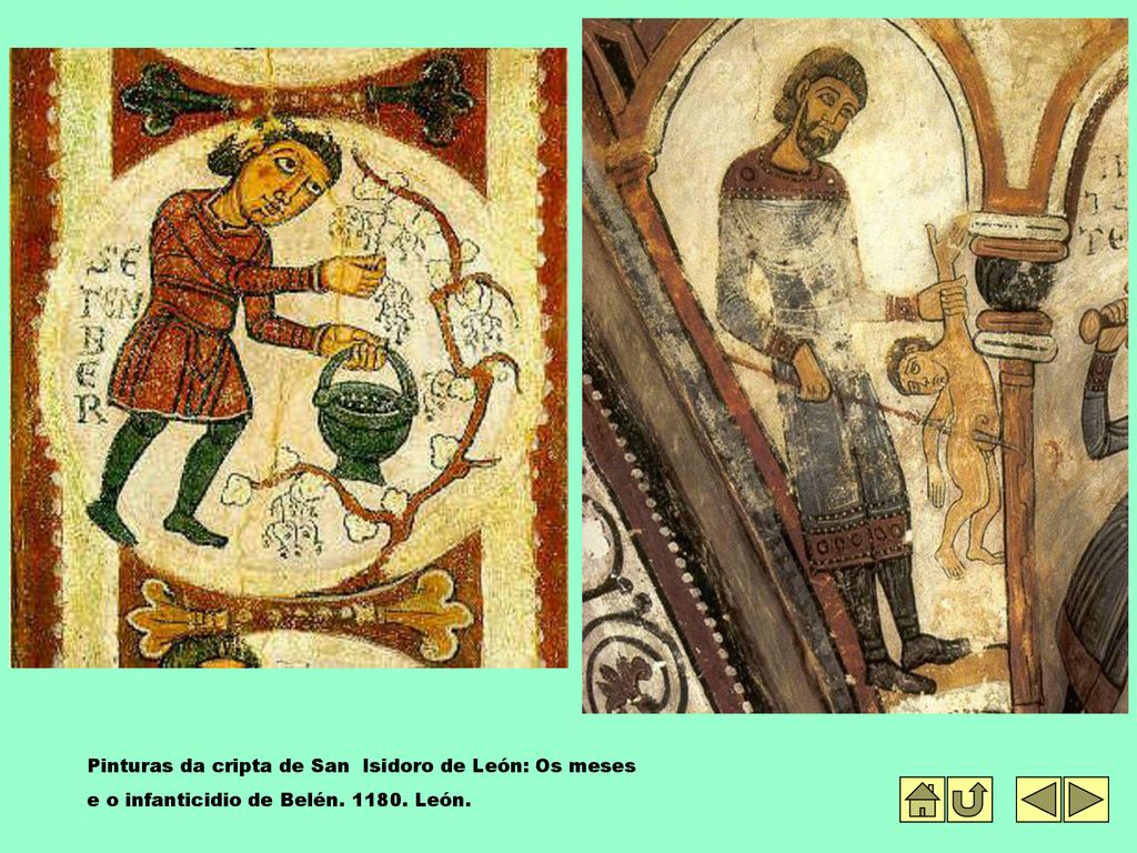 Pinturas da cripta de San Isidoro de León: Os meses
