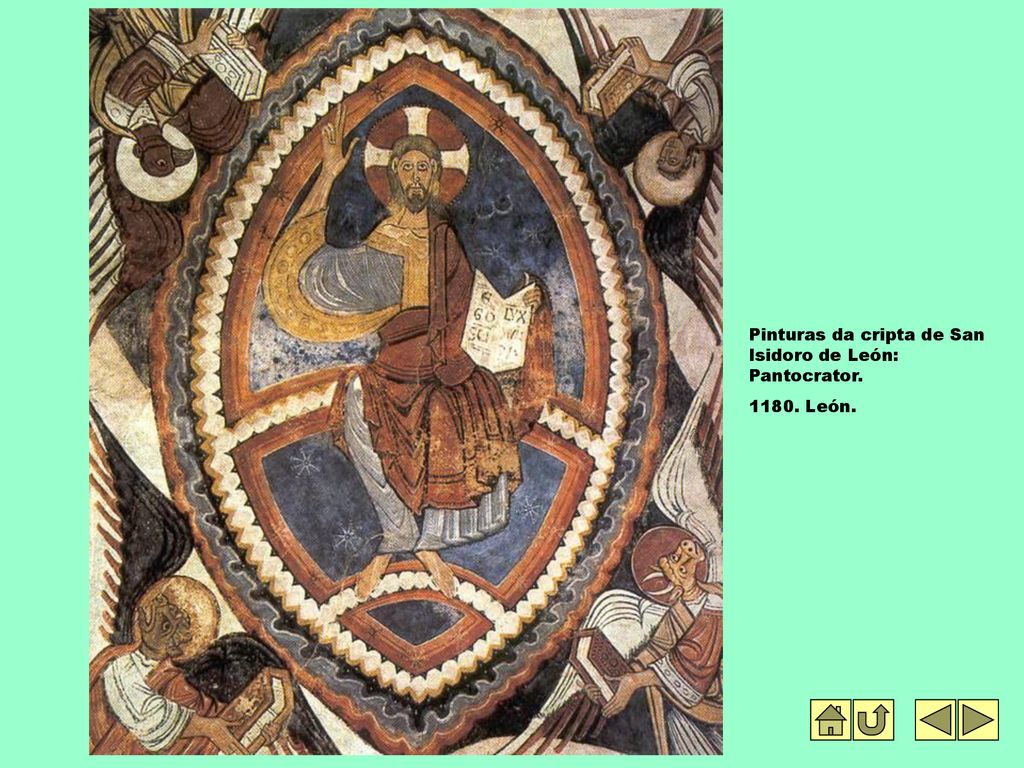 Pinturas da cripta de San Isidoro de León: Pantocrator.