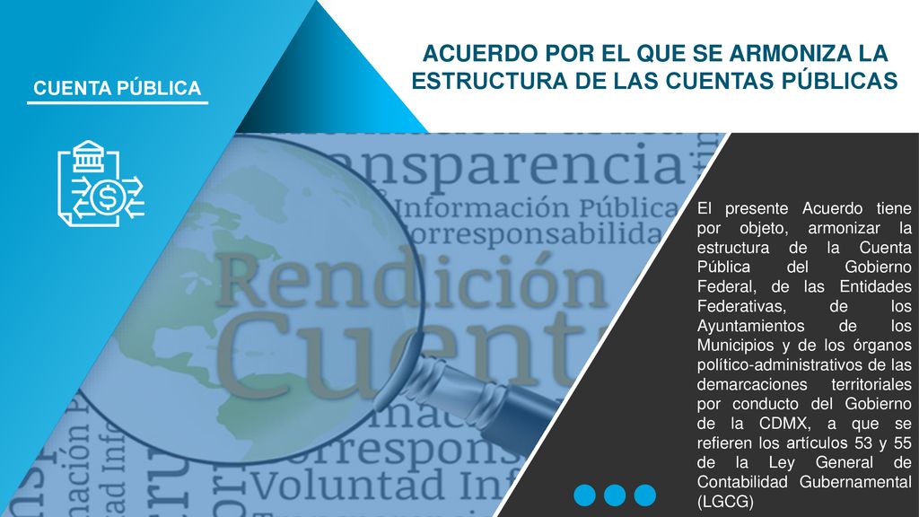 ACUERDO POR EL QUE SE ARMONIZA LA ESTRUCTURA DE LAS CUENTAS PÚBLICAS