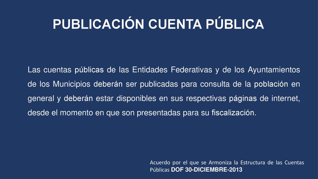 PUBLICACIÓN CUENTA PÚBLICA