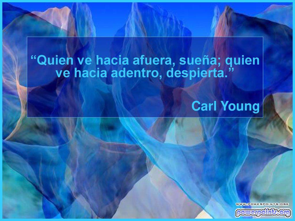 Quien ve hacia afuera, sueña; quien ve hacia adentro, despierta.