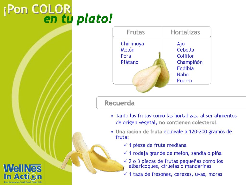 Recuerda Frutas Hortalizas Rojo Chirimoya Melón Pera Plátano Ajo