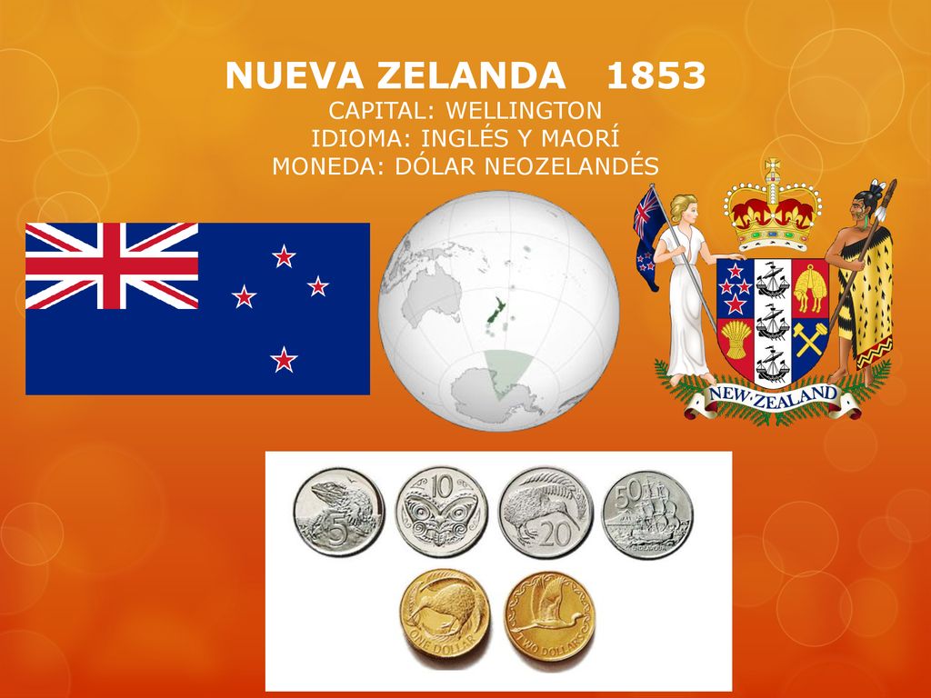 NUEVA ZELANDA 1853 CAPITAL: WELLINGTON IDIOMA: INGLÉS Y MAORÍ MONEDA: DÓLAR NEOZELANDÉS