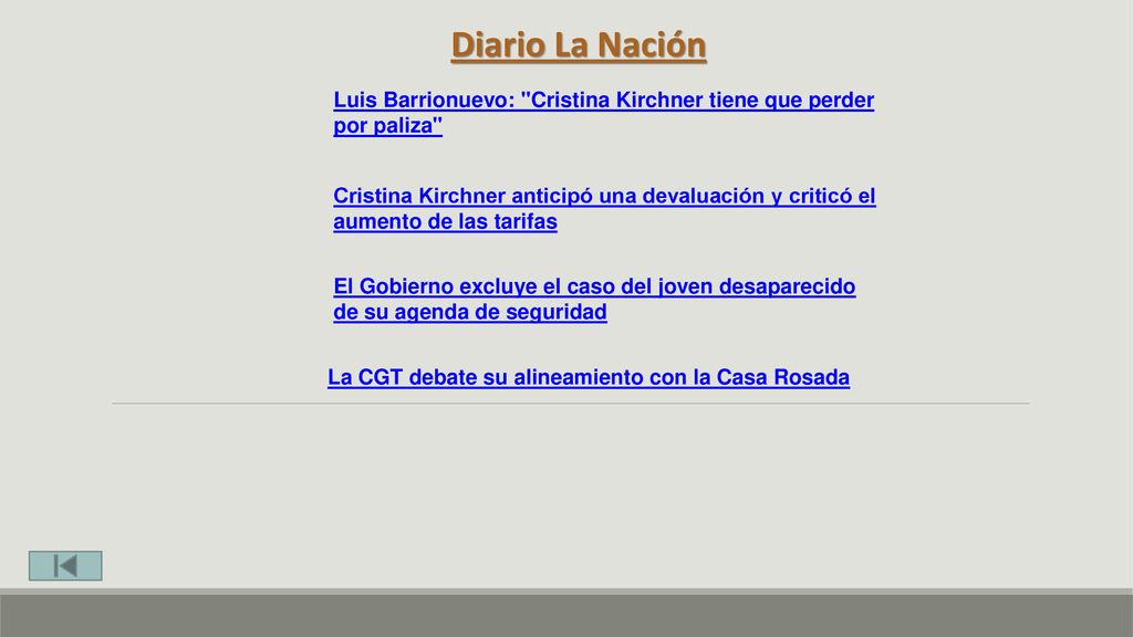 Diario La Nación Luis Barrionuevo: Cristina Kirchner tiene que perder por paliza