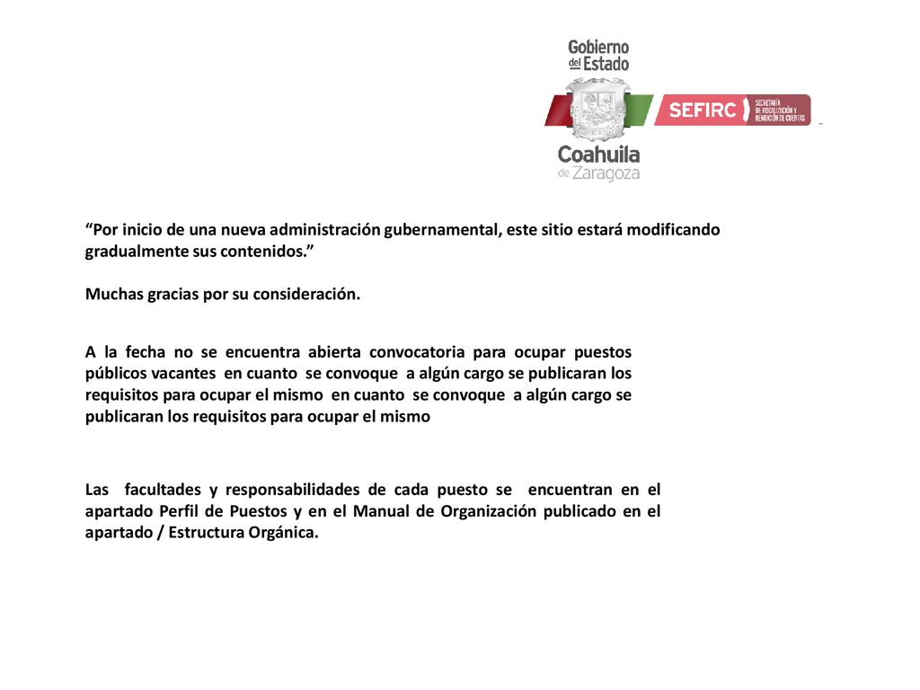 Por inicio de una nueva administración gubernamental, este sitio estará modificando gradualmente sus contenidos. Muchas gracias por su consideración.