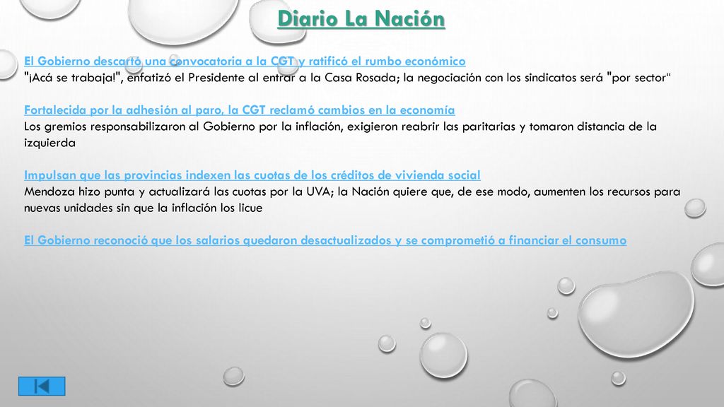 Diario La Nación El Gobierno descartó una convocatoria a la CGT y ratificó el rumbo económico.