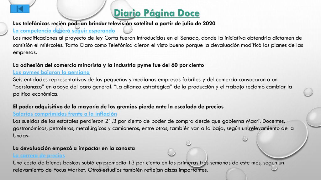 Diario Página Doce Las telefónicas recién podrían brindar televisión satelital a partir de julio de