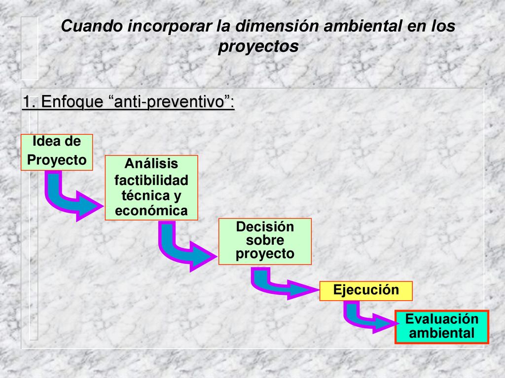 Cuando incorporar la dimensión ambiental en los proyectos