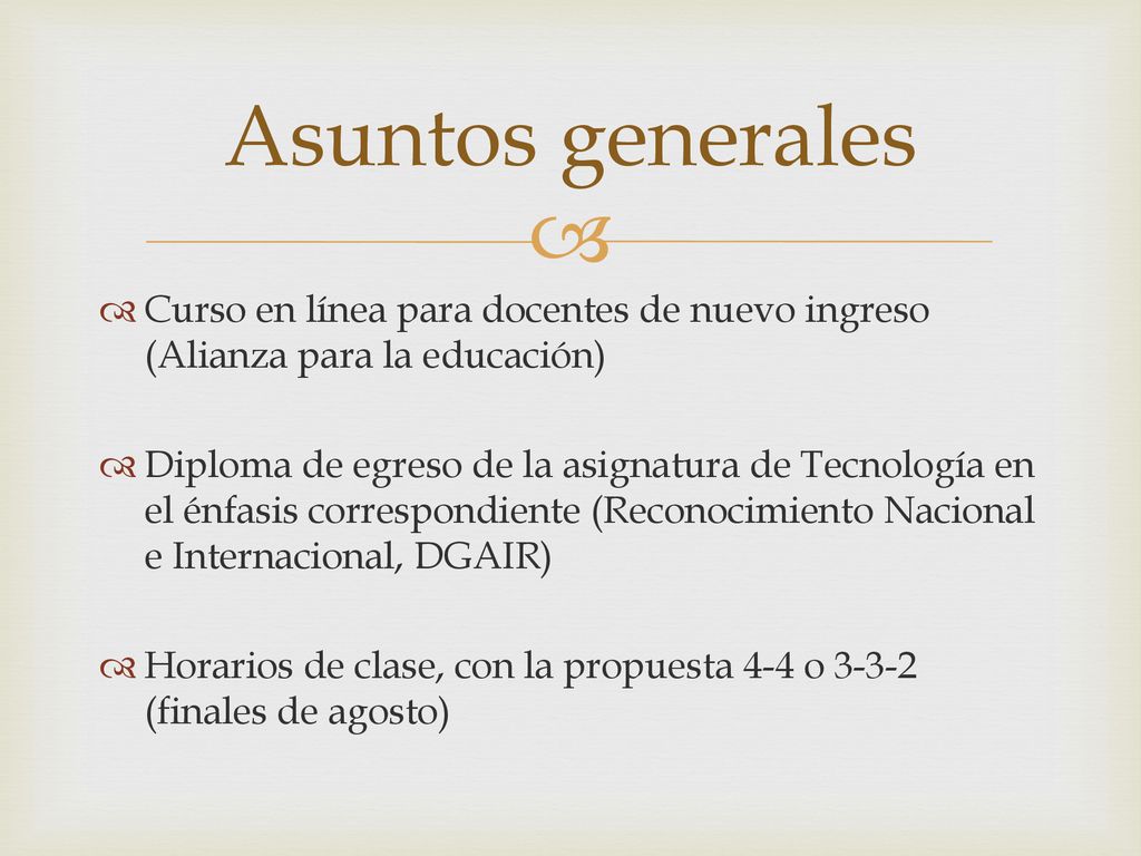 Asuntos generales Curso en línea para docentes de nuevo ingreso (Alianza para la educación)
