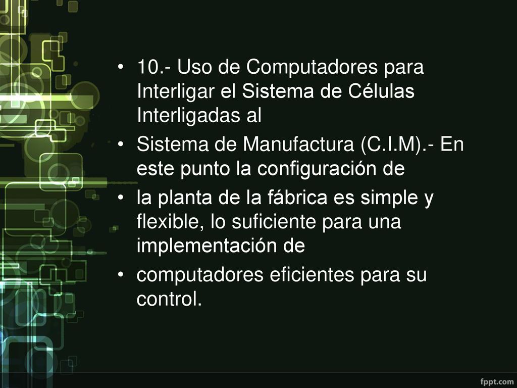 10.- Uso de Computadores para Interligar el Sistema de Células Interligadas al