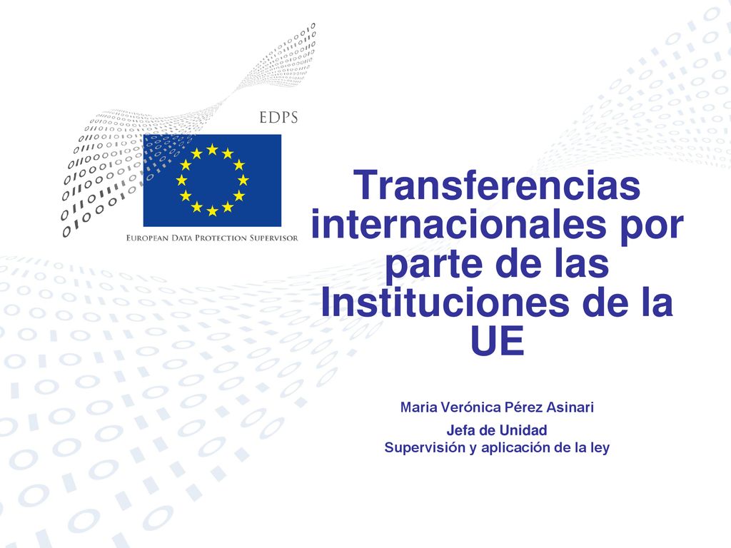 Transferencias internacionales por parte de las Instituciones de la UE