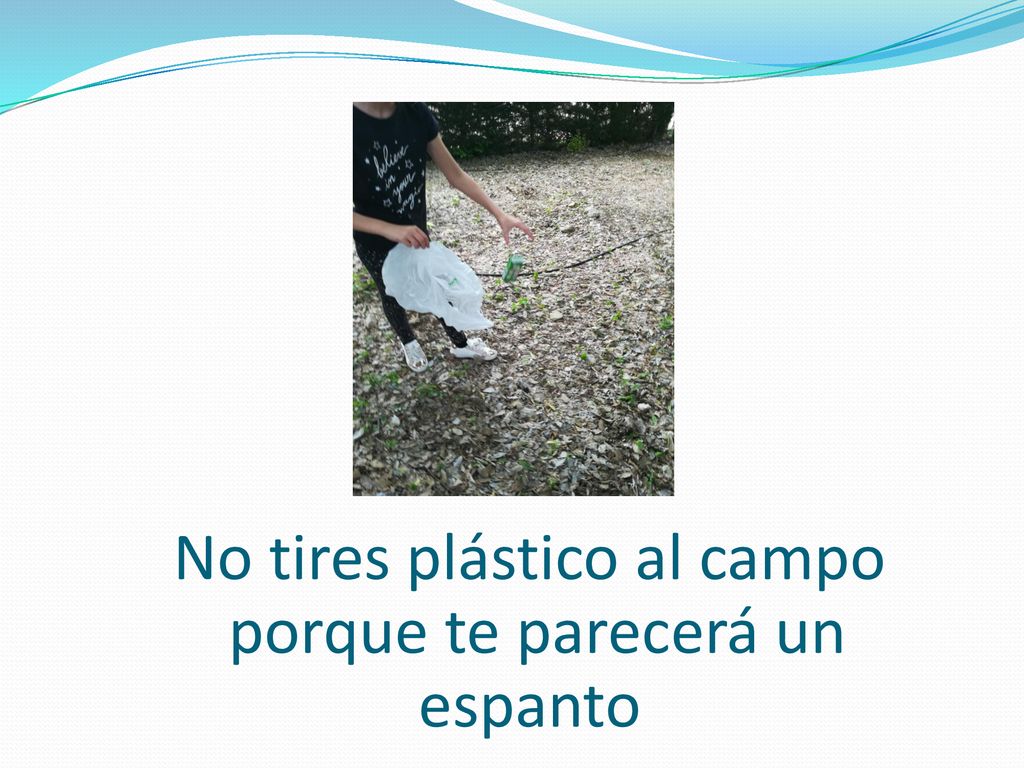 No tires plástico al campo porque te parecerá un espanto