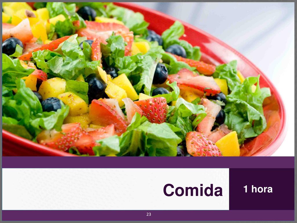 Instructor hace la indicación de la pausa para comer