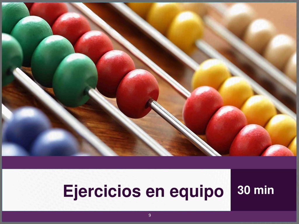 Ejercicios en equipo 30 min