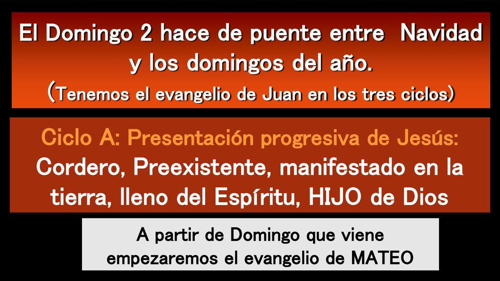 A partir de Domingo que viene empezaremos el evangelio de MATEO
