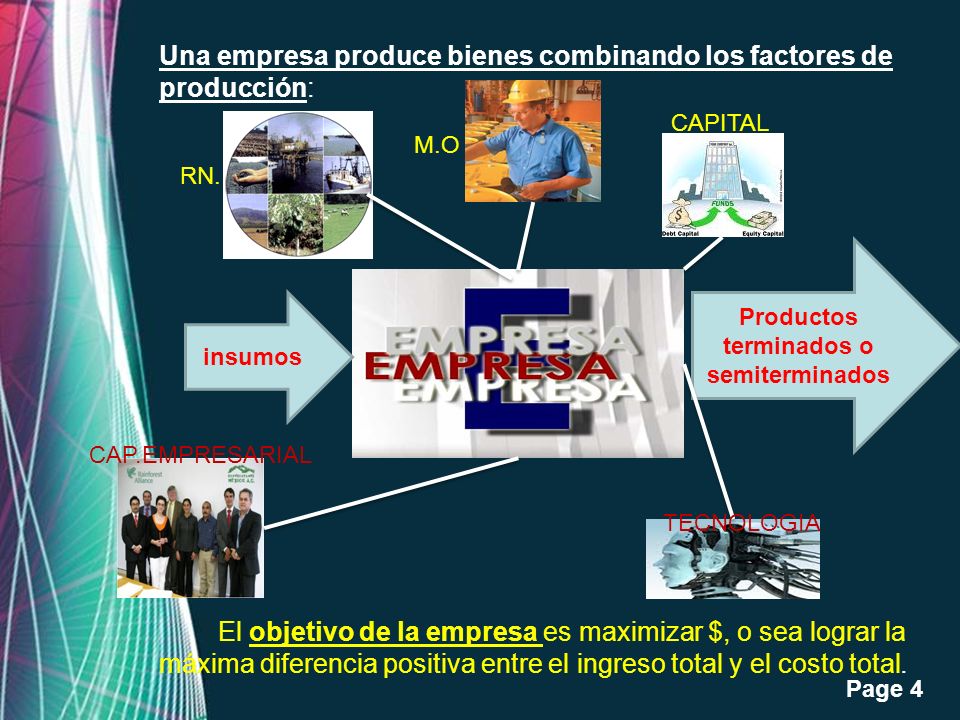 Productos terminados o semiterminados