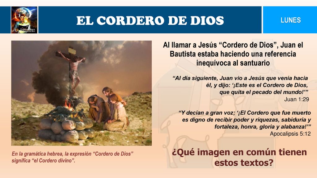 EL CORDERO DE DIOS ¿Qué imagen en común tienen estos textos