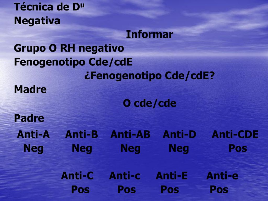 ¿Fenogenotipo Cde/cdE Anti-C Anti-c Anti-E Anti-e