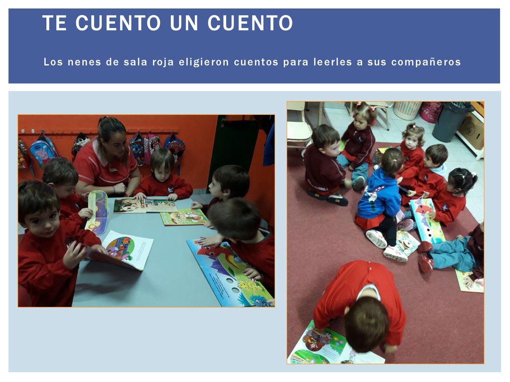 Los nenes de sala roja eligieron cuentos para leerles a sus compañeros